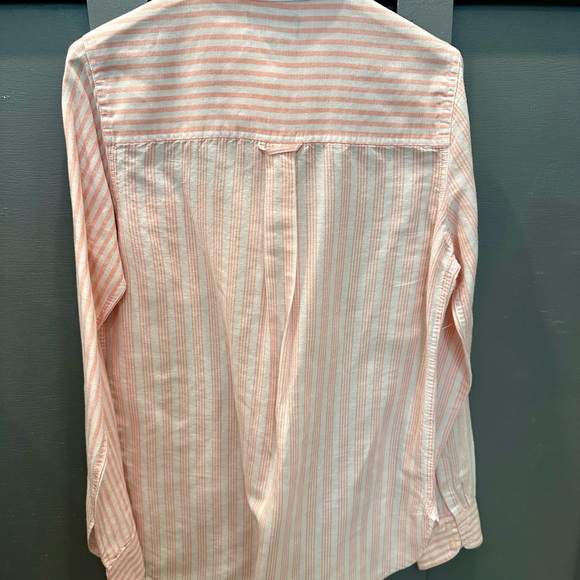 Women’s Pink Striped Button Down Shirt - Picture 4 of 5